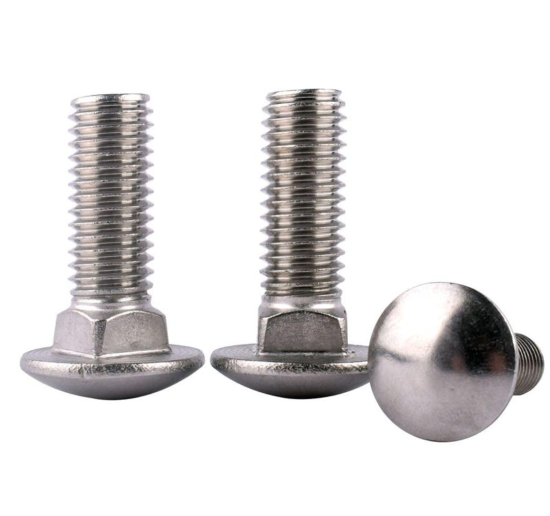 KOSJETHAS Store 1/4-20 x 1-1/4" Carriage Bolts Screws, Round Head Square Neck, 304 Stainless Steel 18-8, UNC Coarse Fully Thread, Quantity 20Pcs - Image 2